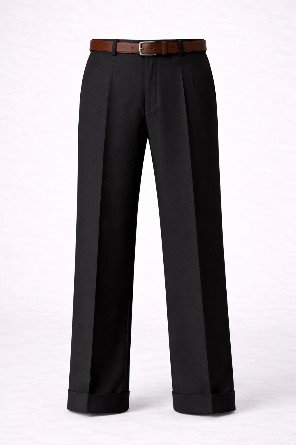 Black Gabardine Dress Trousers