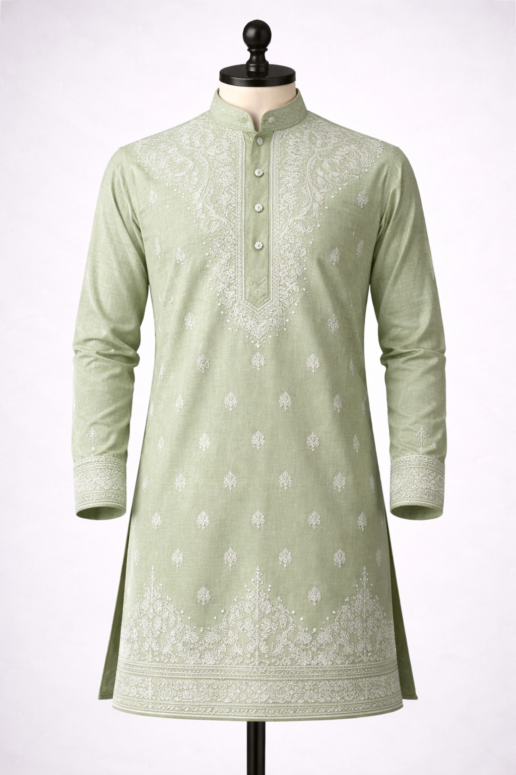 Sage Green Chikan Kurta