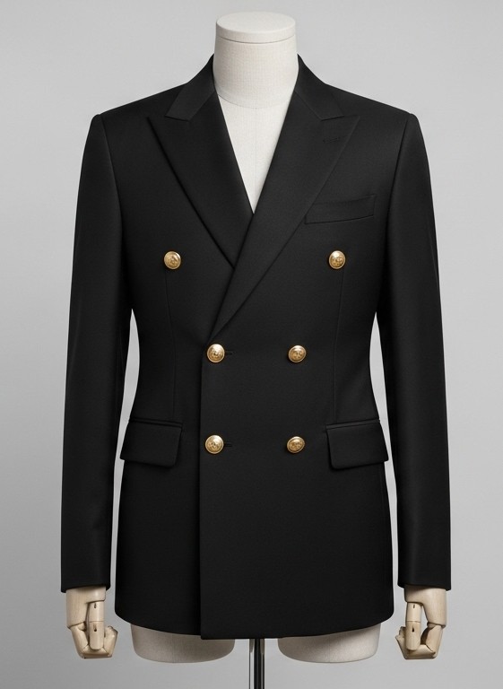 The Black Gold Button Blazer