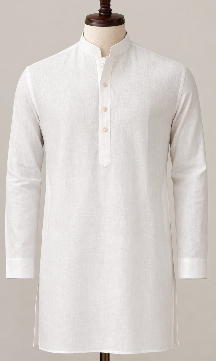 White Khadi Everyday Kurta